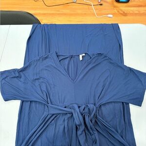 ASOS Navy Dress with Waist Tie